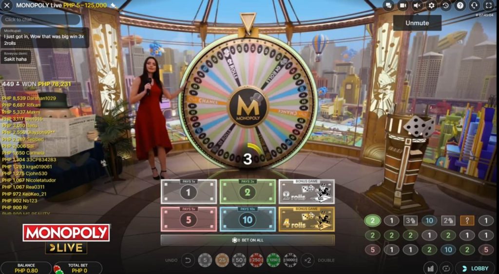Monopoly live - Understanding the Game Interface and Betting Options