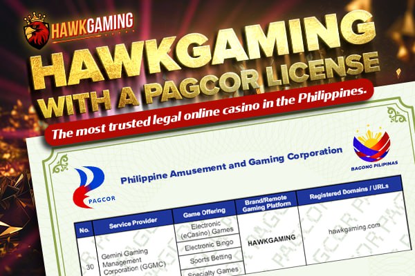 Hawkgaming with a PAGCOR license